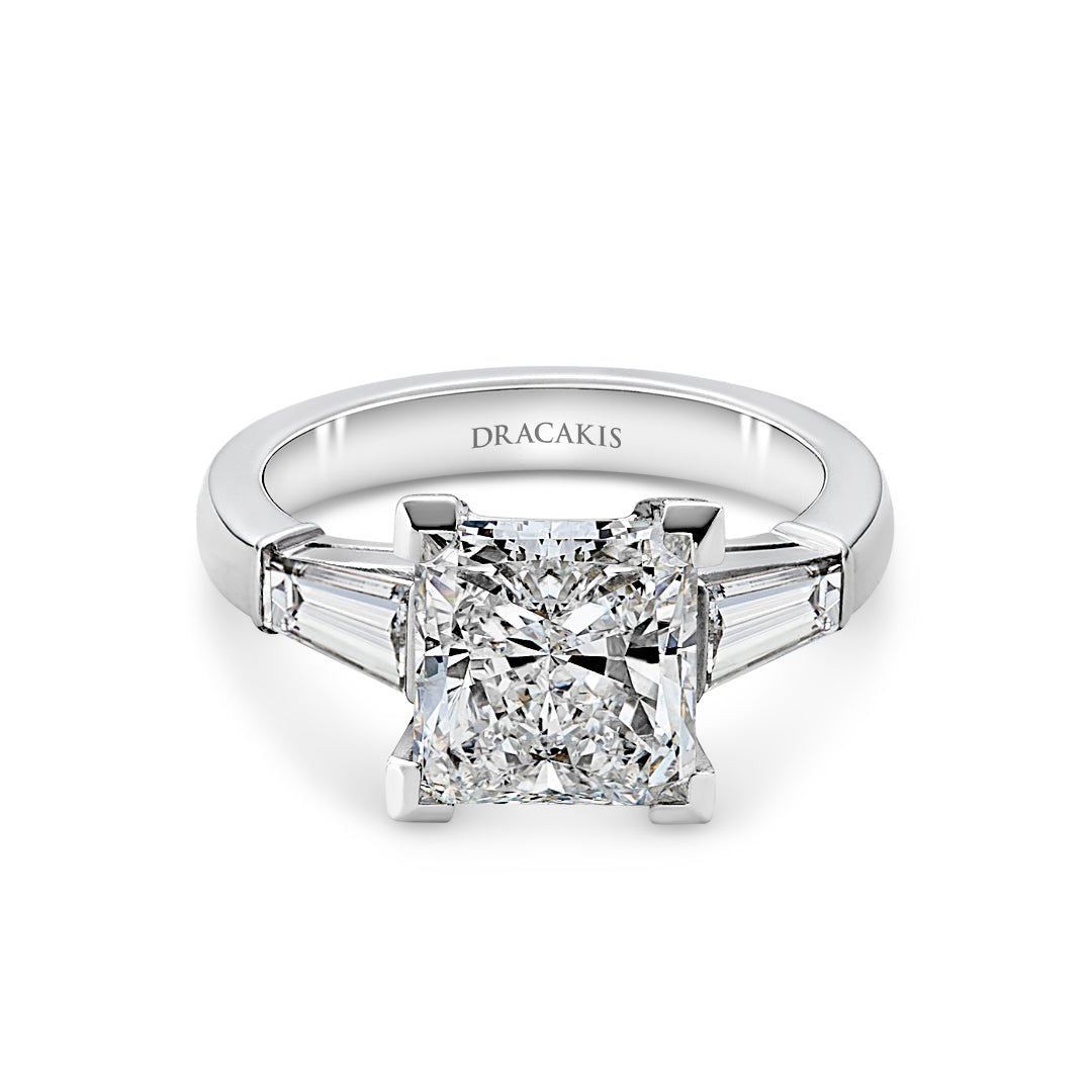 1.21 Princess Cut Diamond Engagement Ring in Platinum - Filigree Jewelers